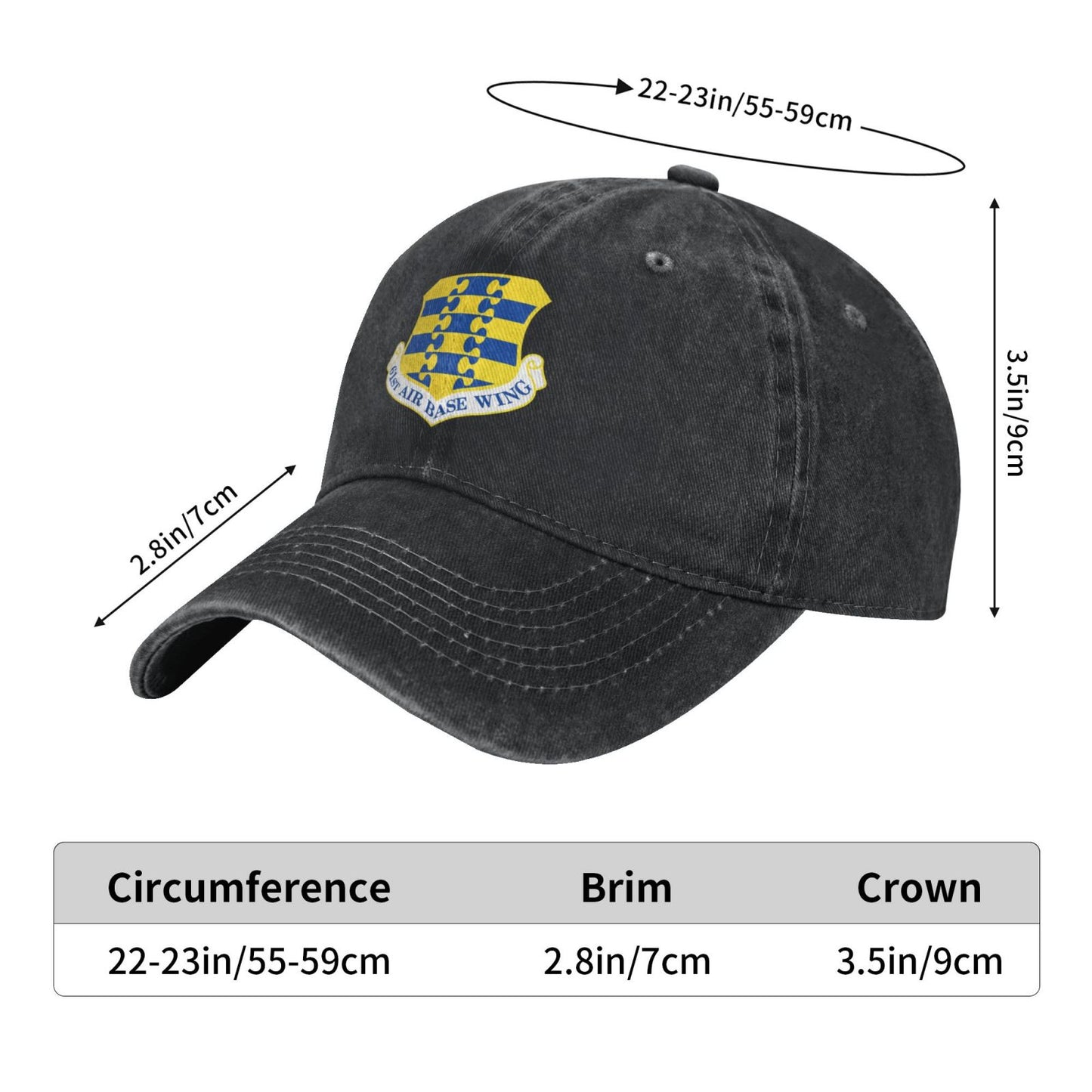 61st Air Base Wing Printed unisex baseball cap adjustable cap veteran gift
