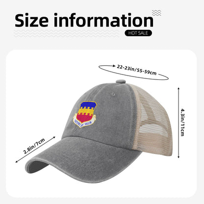 20th Fighter Wing Printed unisex baseball cap adjustable grid baseball cap veteran gift