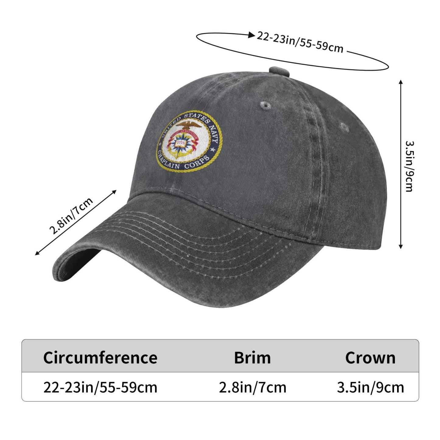 Seal Of The United States Navy Chaplain Corps Printed unisex baseball cap adjustable cap veteran gift