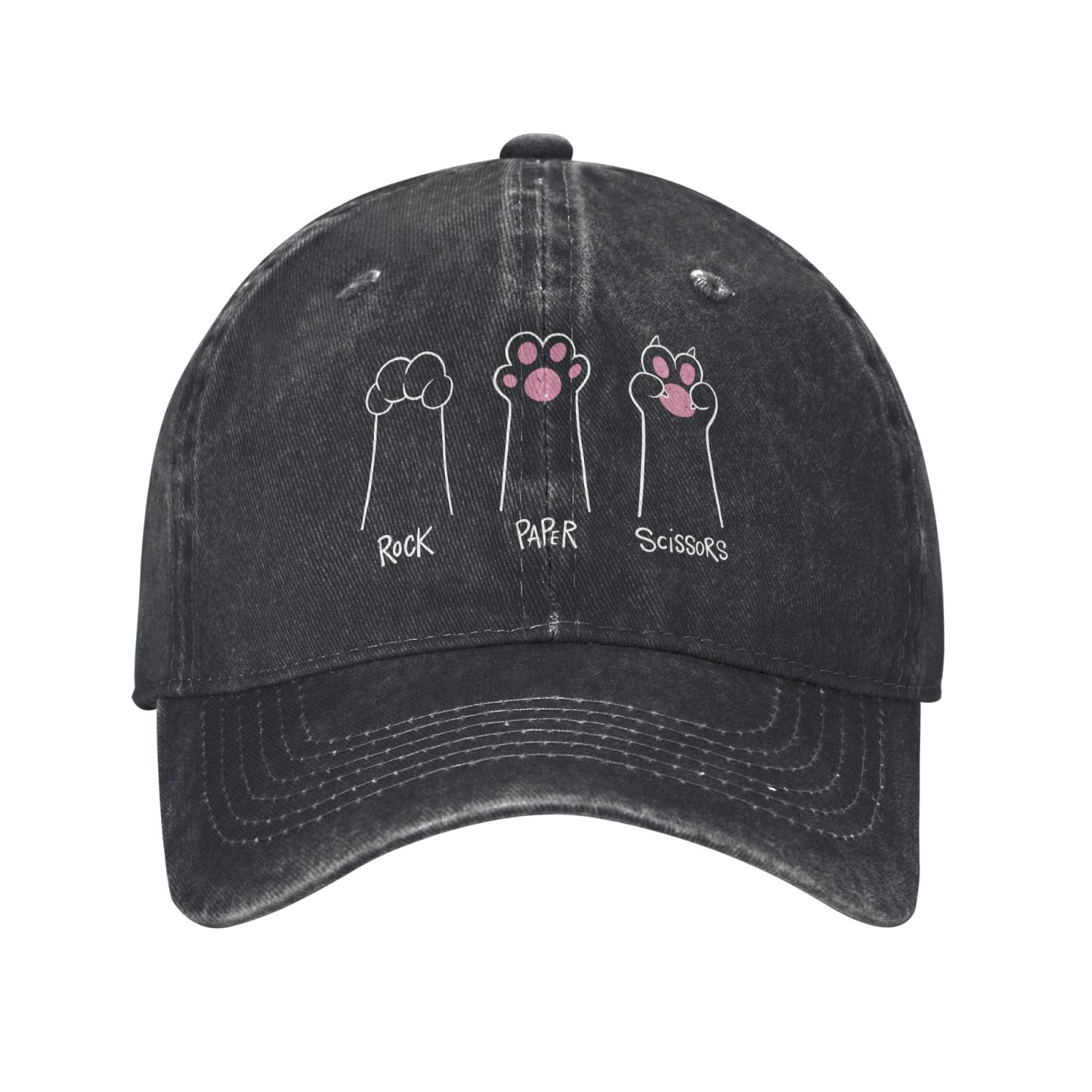 Cat Paws Rock Paper Scissors Printed unisex baseball cap adjustable cap outdoor sun hats trucker hat