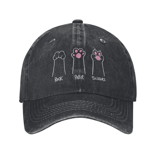Cat Paws Rock Paper Scissors Printed unisex baseball cap adjustable cap outdoor sun hats trucker hat