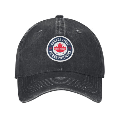 Canada First, Pierre Poilievre 2025 Sticker Printed unisex baseball cap adjustable cap outdoor sun hats trucker hat