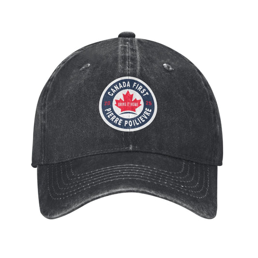 Canada First, Pierre Poilievre 2025 Sticker Printed unisex baseball cap adjustable cap outdoor sun hats trucker hat