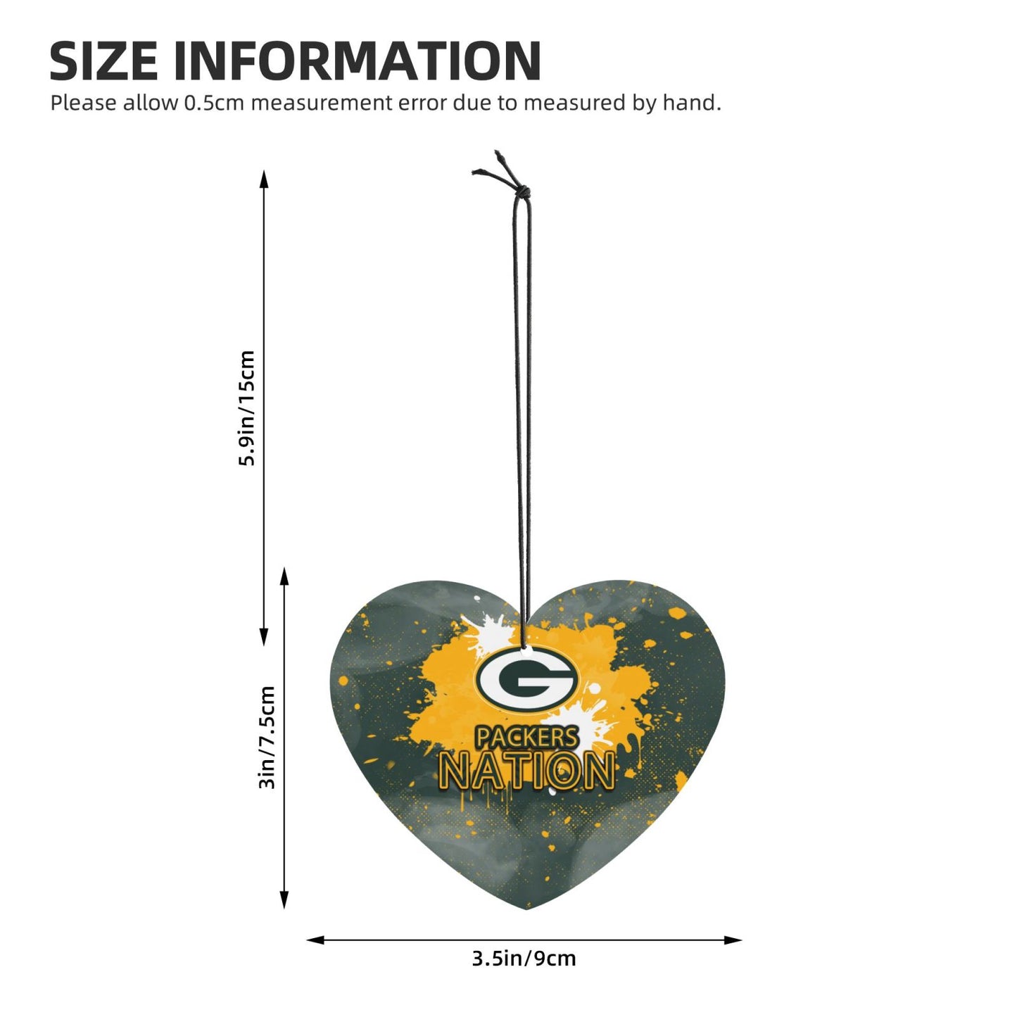 4-pcs Green Bay Packers Car Air Fresheners Cards Set car aromatherapy tablets