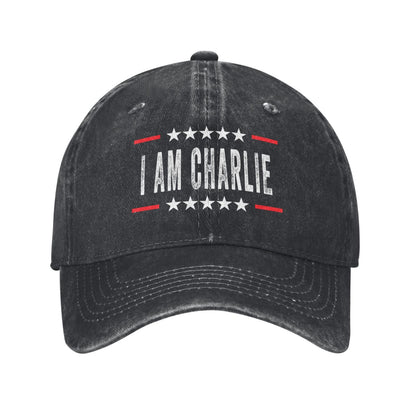 I Am Charlie Printed unisex baseball cap outdoor hats adjustable cap trucker gift hat