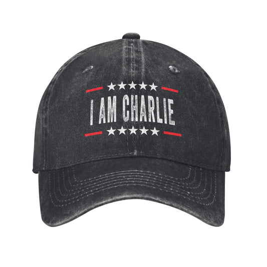 I Am Charlie Printed unisex baseball cap outdoor hats adjustable cap trucker gift hat