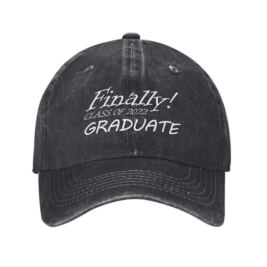 Finally Class Of 2022 Graduate Printed unisex baseball cap adjustable cap outdoor sun hats trucker hat
