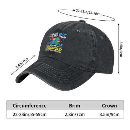 IWEAR BLUEFOR MY SON Printed unisex baseball cap adjustable cap outdoor sun hats trucker hat