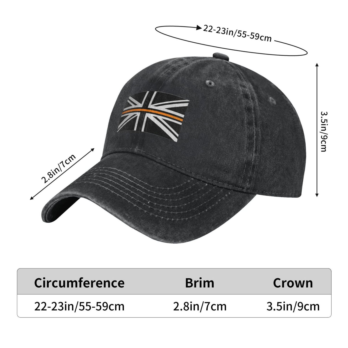 Search & Rescue Thin Orange Line Union Jack Printed unisex baseball cap adjustable cap outdoor sun hats trucker hat