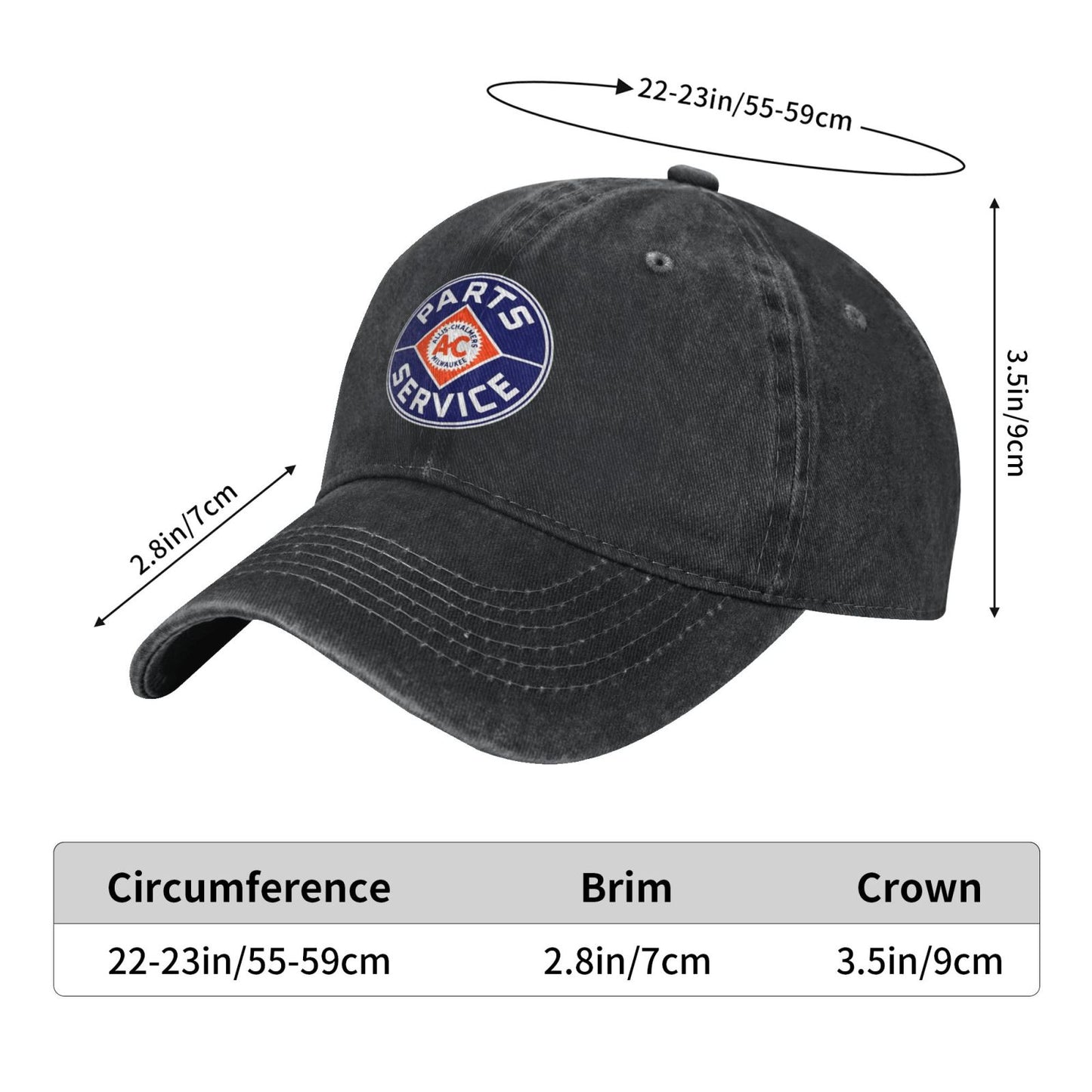 Allis Chalmers Tractors Parts Service Printed unisex baseball cap adjustable cap outdoor sun hats trucker hat