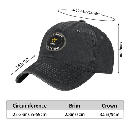 U.S. Army Licensed Round Veteran Printed unisex baseball cap adjustable cap outdoor sun hats trucker hat