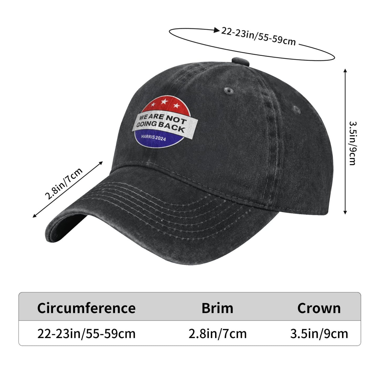 We Are Not Going Back Printed unisex baseball cap adjustable cap outdoor sun hats trucker hat
