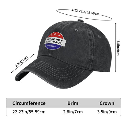 We Are Not Going Back Printed unisex baseball cap adjustable cap outdoor sun hats trucker hat