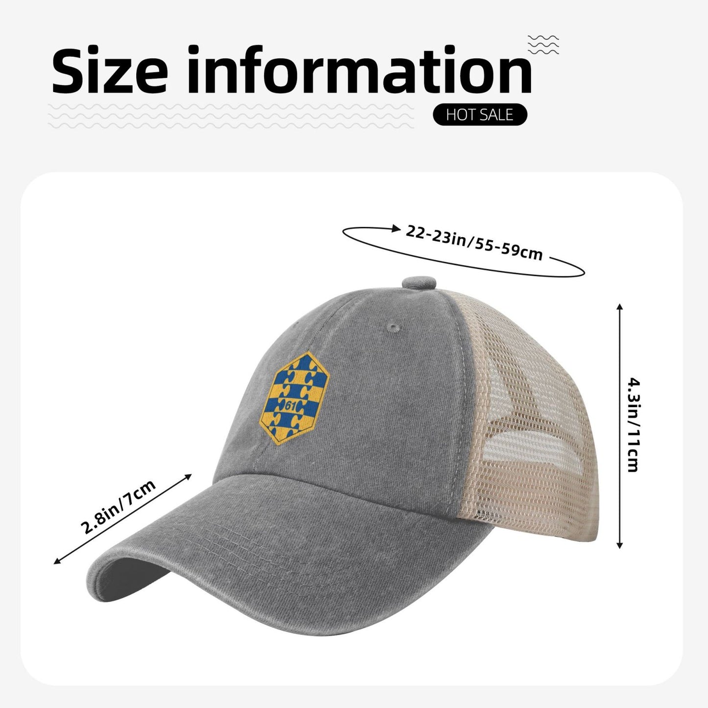 Los Angeles Garrison Emblem Printed unisex baseball cap adjustable grid baseball cap veteran gift