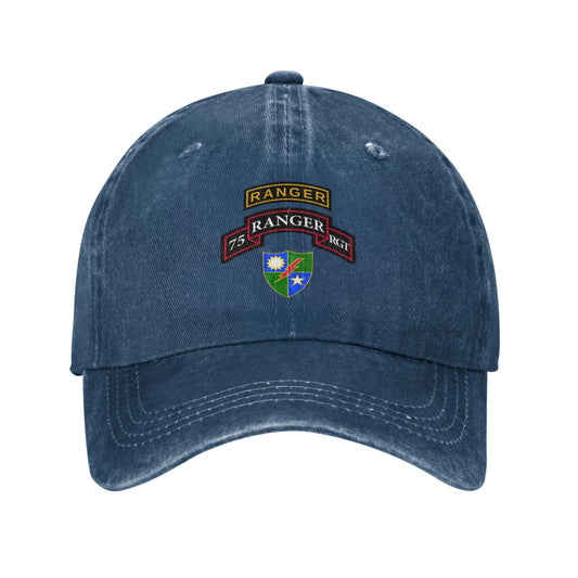 75th Ranger Printed unisex baseball cap adjustable cap outdoor sunshade trucker hat