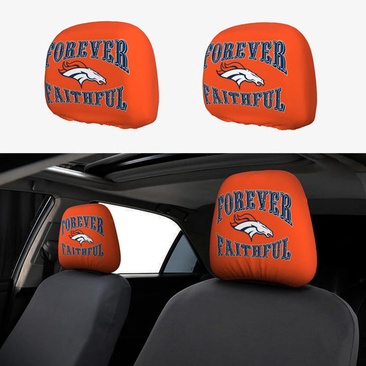 Denver Broncos Elastic car pillowcase set of 2 car pillowcases