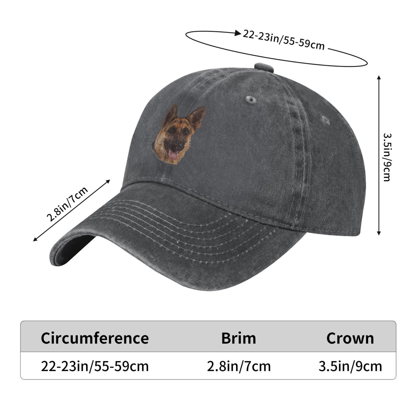 ALSATION PERSONALISED DOG Printed unisex baseball cap adjustable cap outdoor trucker hat veterans Gifts