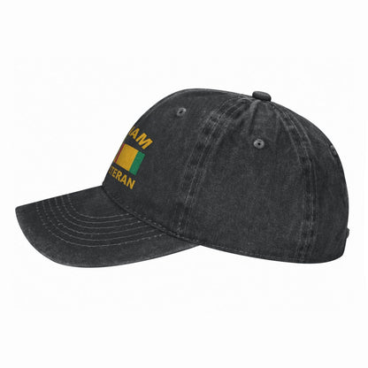 Vietnam 1st COMBAT VETERAN Printed unisex baseball cap adjustable cap outdoor sun hats trucker hat