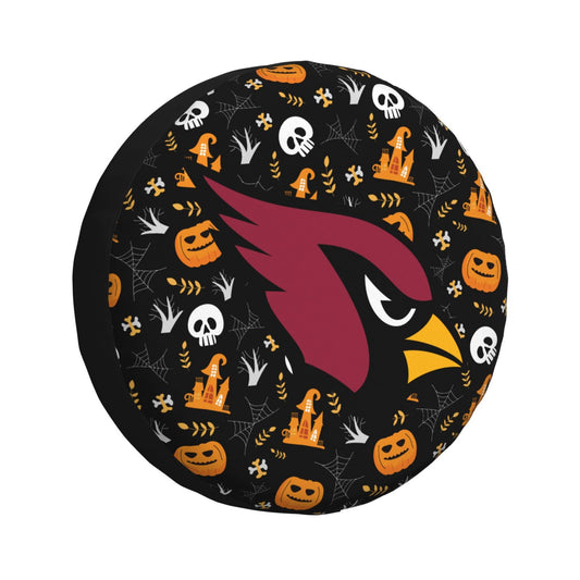 Arizona Cardinals Print Pumpkin Castle Small Printed Car Tire Cover Tire Dust Cover