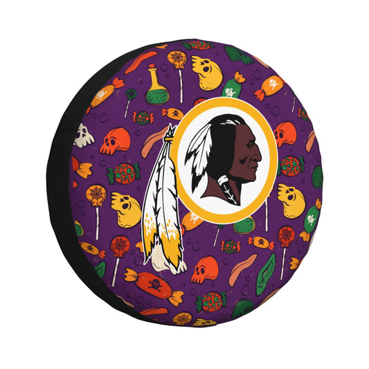 Washington Commanders print Halloween candy print car tire cover tire dust cover