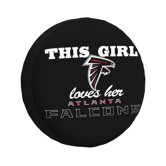 Atlanta Falcons Printing wheel dust cover black background car tire cover