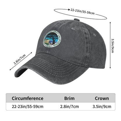 COUNTY OF MONTEREY CALIFORNIA Printed unisex baseball cap adjustable cap outdoor sun hats trucker hat