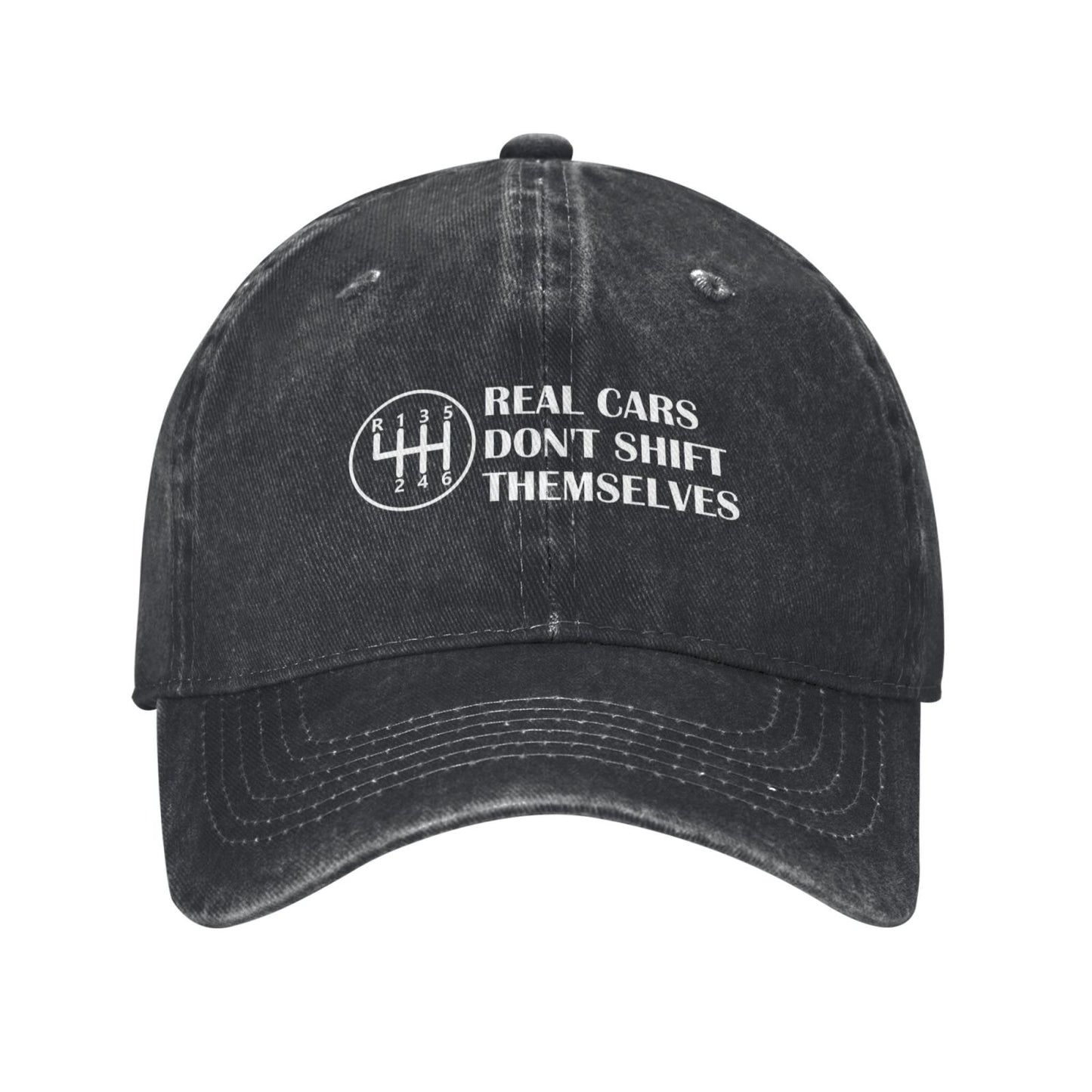 Real Cars Don't Shift Themselves Printed unisex baseball cap adjustable cap outdoor sun hats trucker hat