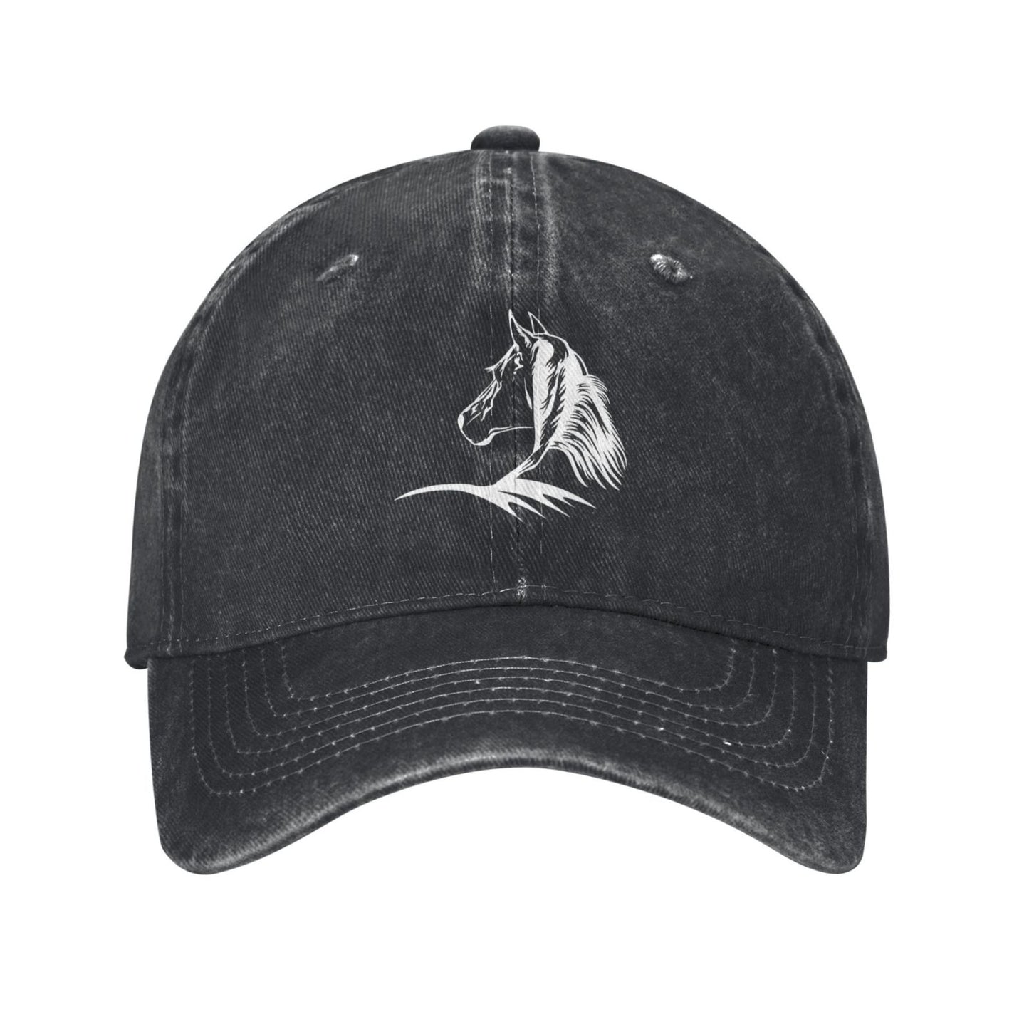 Horse Distressed Printed unisex baseball cap adjustable cap outdoor trucker hat veterans Gifts