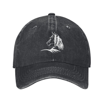 Horse Distressed Printed unisex baseball cap adjustable cap outdoor trucker hat veterans Gifts