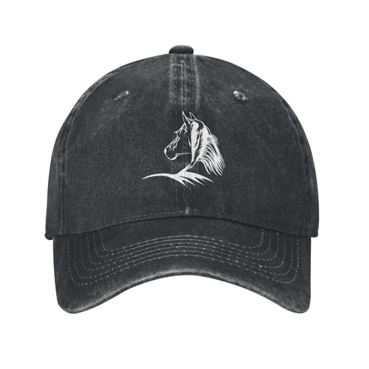 Horse Distressed Printed unisex baseball cap adjustable cap outdoor trucker hat veterans Gifts