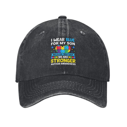IWEAR BLUEFOR MY SON Printed unisex baseball cap adjustable cap outdoor sun hats trucker hat