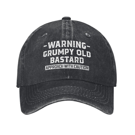 Warning Grumpys Old Bastards Approachs(2) Printed unisex baseball cap adjustable cap outdoor sun hats trucker hat
