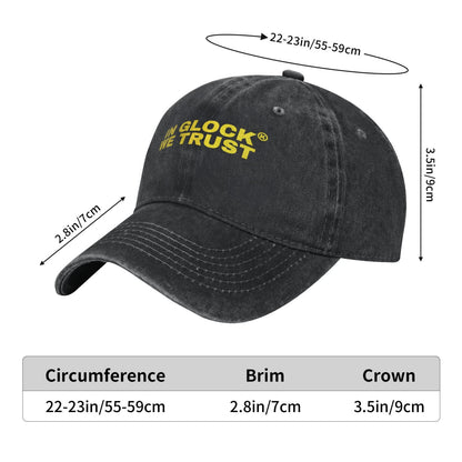 IN GLOCk WE TRUST Printed unisex baseball cap outdoor hats adjustable cap trucker gift hat