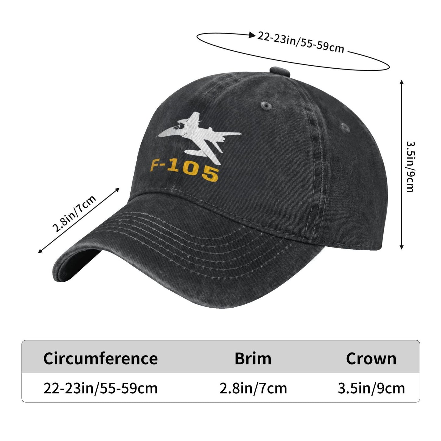 F-105 Printing unisex baseball cap adjustable hats Outdoor leisure hat veteran gift