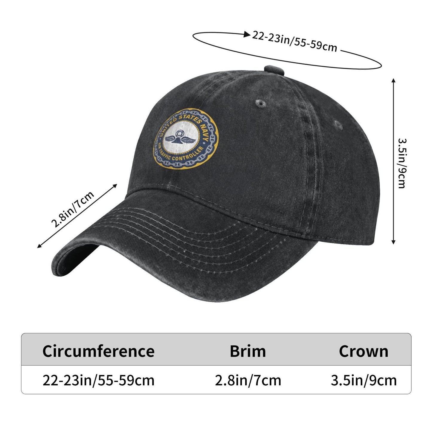 Navy Air Traffic Controller (AC) Round Vinyl Printed unisex baseball cap adjustable cap outdoor sun hats trucker hat