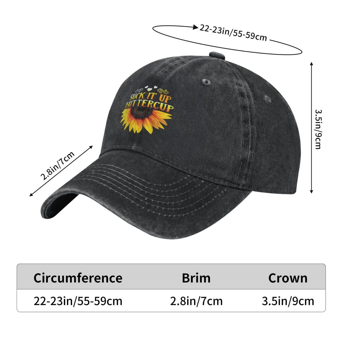 SUCK IT UP BUTTERCUP Printed unisex baseball cap adjustable cap outdoor sun hats trucker hat