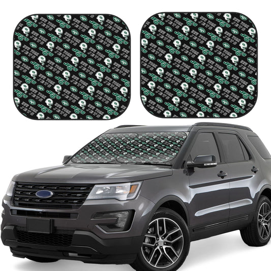 New York Jets foldable Car front windshield sunshade UV resistant sunshade