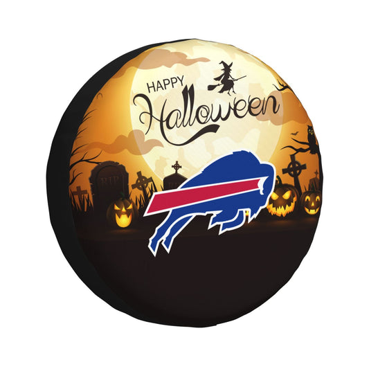 Buffalo Bills Print Halloween background printed tire dust cover car tire cover