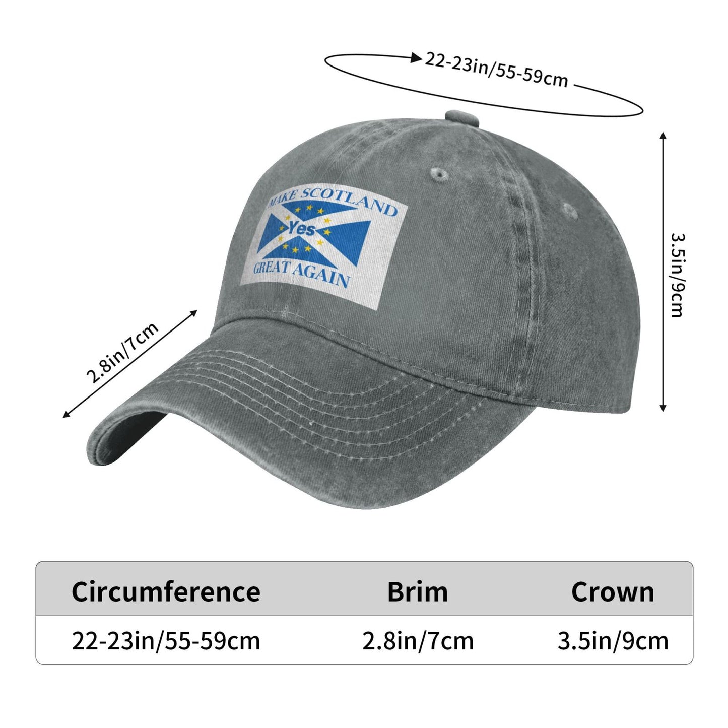Independent European Scotland Flag Sticker Printed unisex baseball cap adjustable cap outdoor sun hats trucker hat