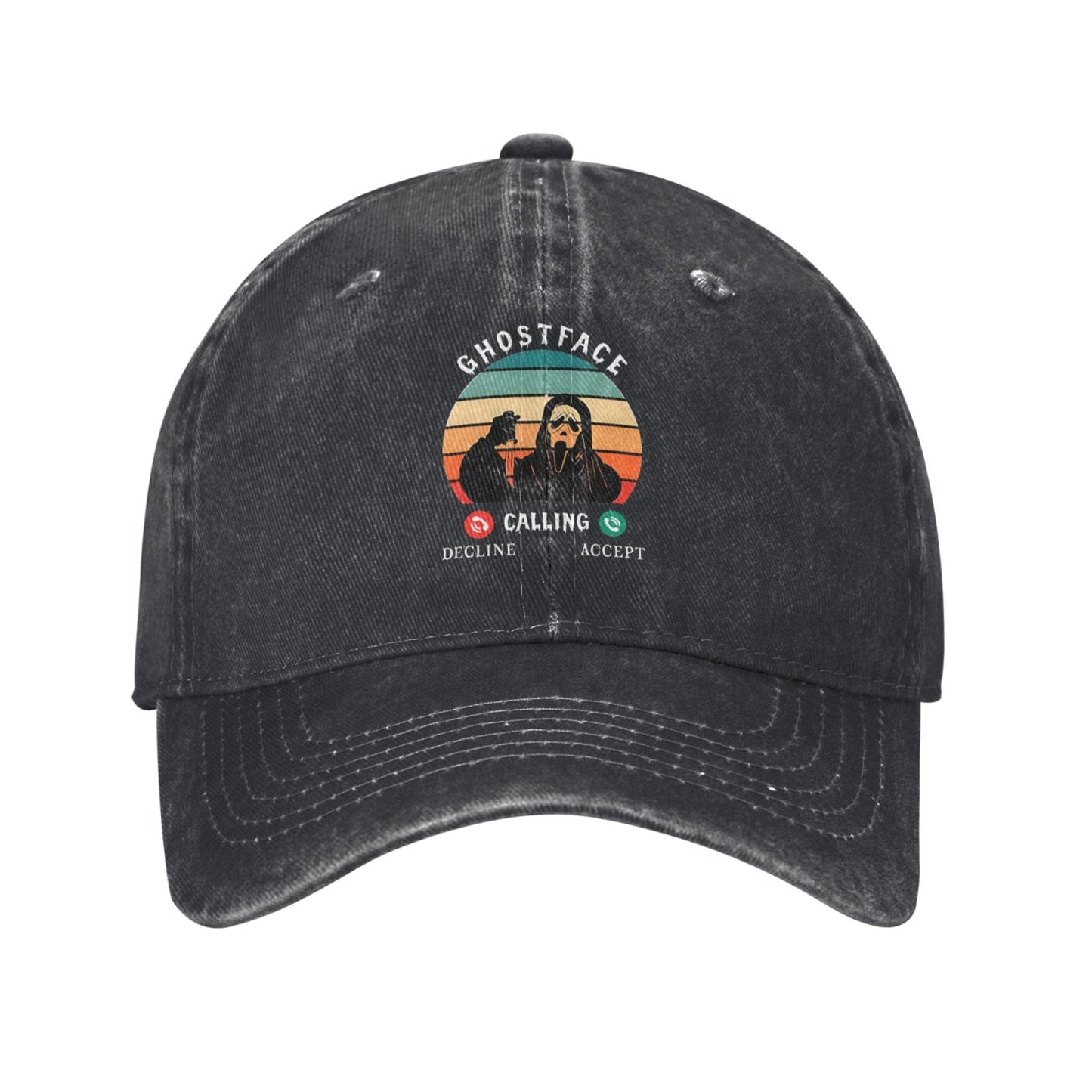 Ghostface Calling Decline Accept Printed unisex baseball cap adjustable cap outdoor sun hats trucker hat