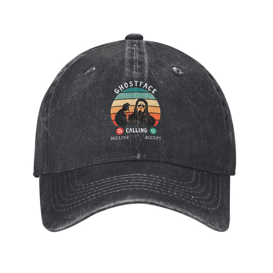 Ghostface Calling Decline Accept Printed unisex baseball cap adjustable cap outdoor sun hats trucker hat