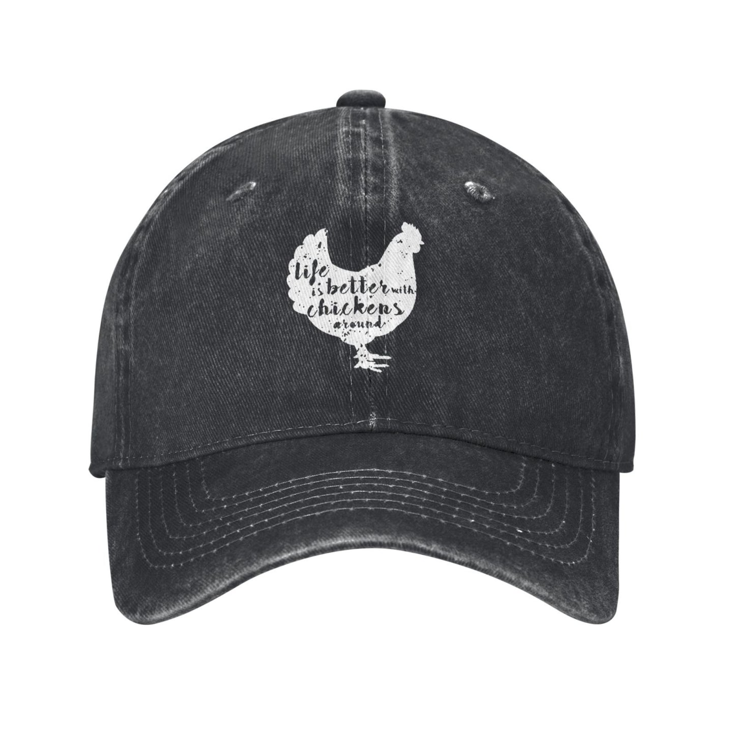 Life Is Better With Chickens Printed unisex baseball cap adjustable cap outdoor sun hats trucker hat