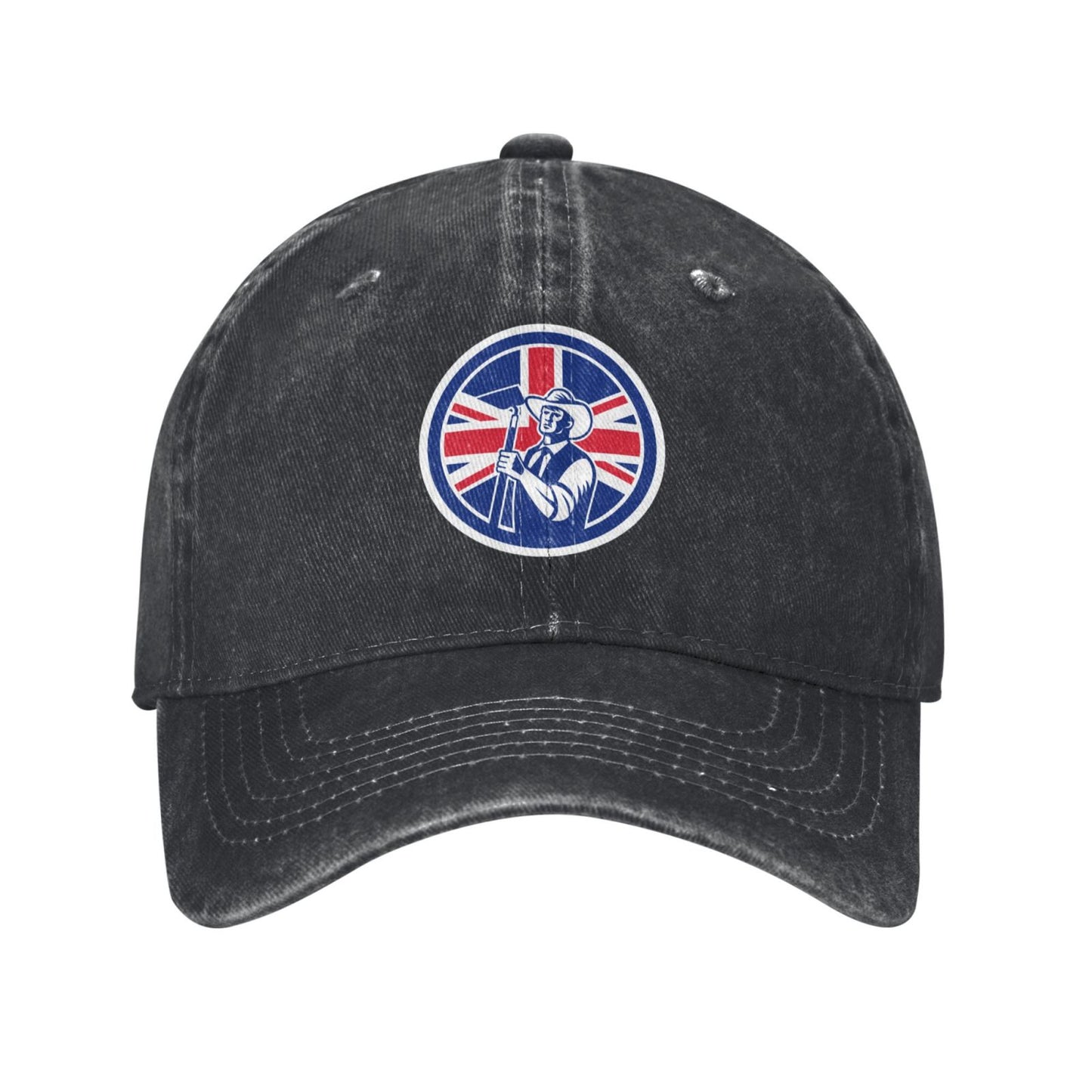 British Organic Farmer Union Jack Flag Printed unisex baseball cap adjustable cap outdoor sun hats trucker hat