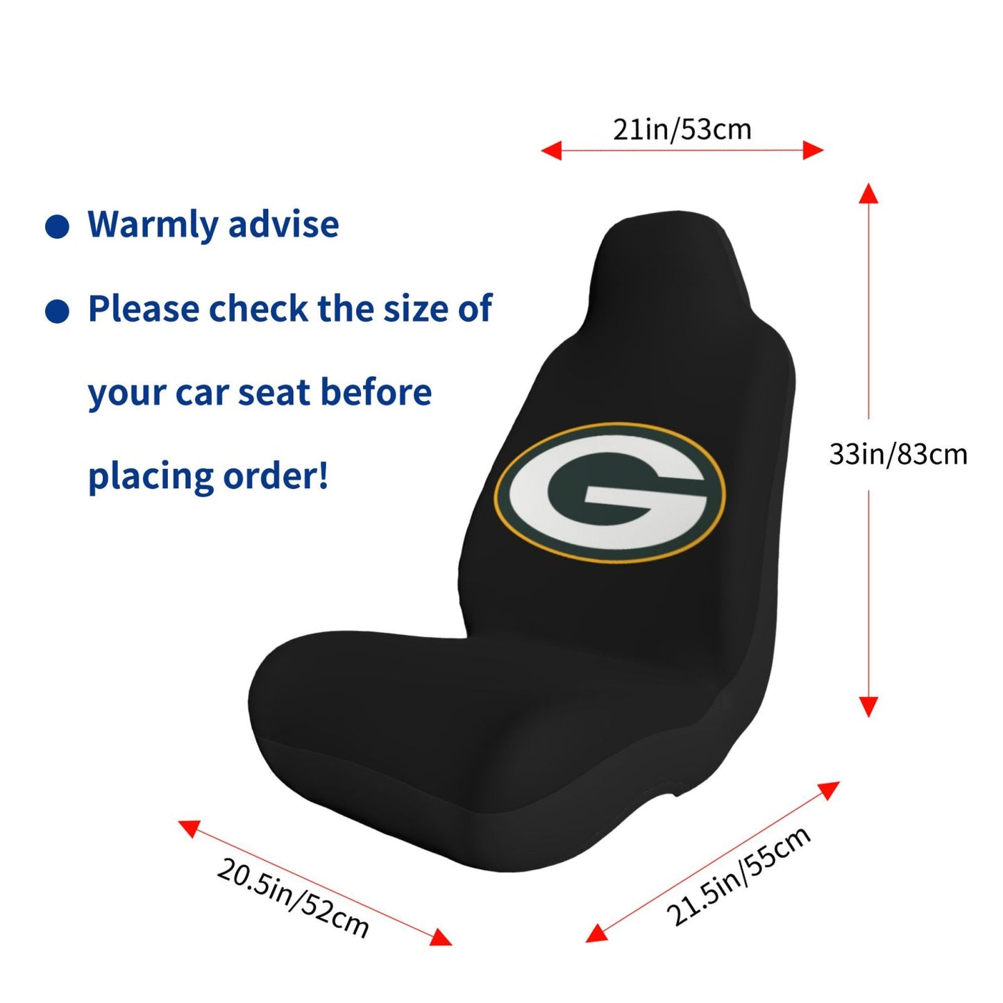 Green Bay Packers Car seat protective cover personalized printed seat dust cover