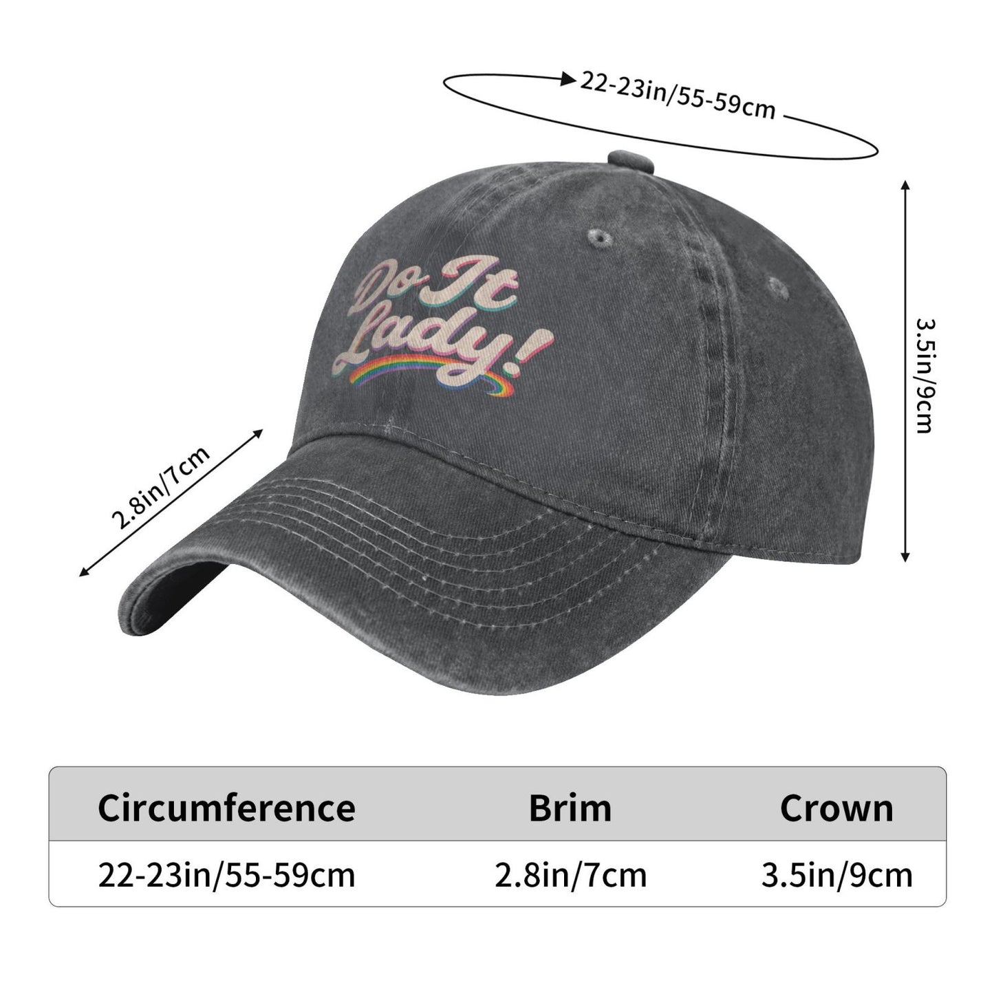 Do It Lady Printed unisex baseball cap outdoor hats adjustable cap trucker gift hat