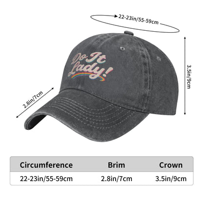 Do It Lady Printed unisex baseball cap outdoor hats adjustable cap trucker gift hat