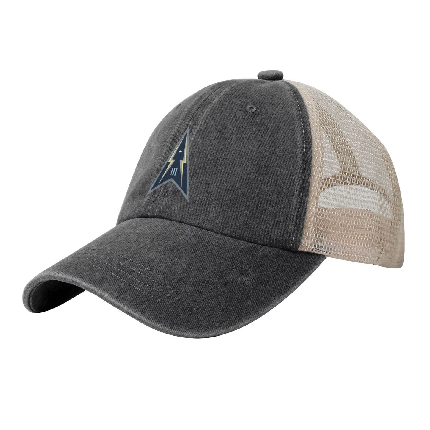 Space Delta 3 Emblem Printed unisex baseball cap adjustable grid baseball cap veteran gift
