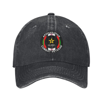 AFGHANISTAN COMBAT VETERAN Printed unisex baseball cap adjustable cap outdoor sun hats trucker hat