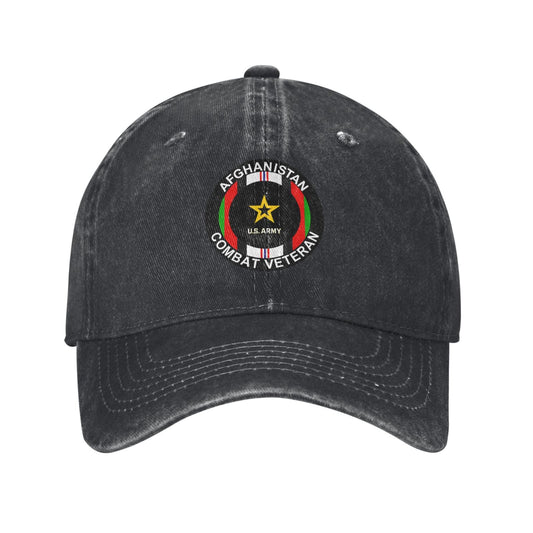 AFGHANISTAN COMBAT VETERAN Printed unisex baseball cap adjustable cap outdoor sun hats trucker hat