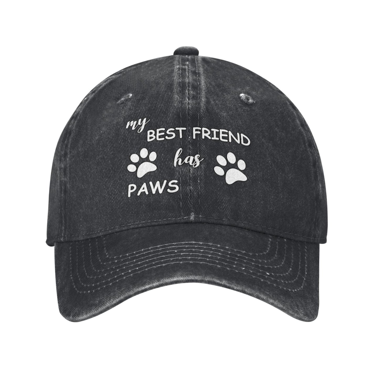My Best Friend Has Paws Printed unisex baseball cap adjustable cap outdoor sun hats trucker hat